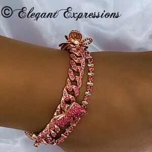 Butterfly Iced Out Cuban Link Anklet (Tennis Anklet not included)